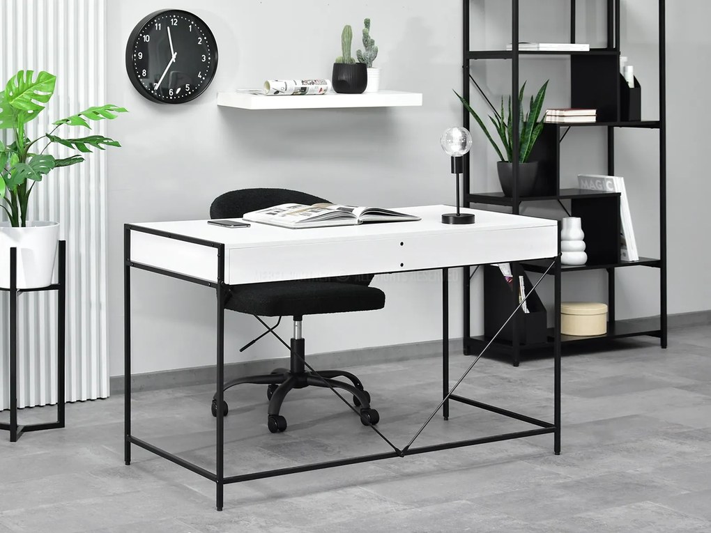 Masă PC Unica (alb + negru). Promo -23%. 1109851