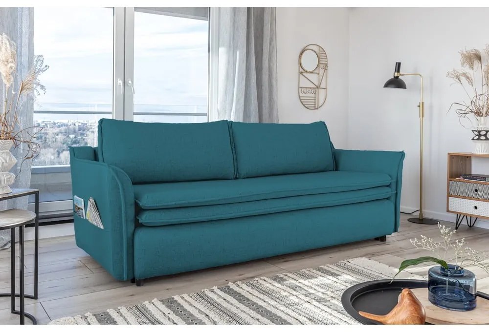 Canapea extensibilă Miuform Charming Charlie, turcoaz
