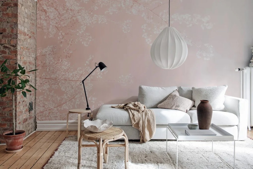 Fototapet, Pink Branches, Rebel Walls