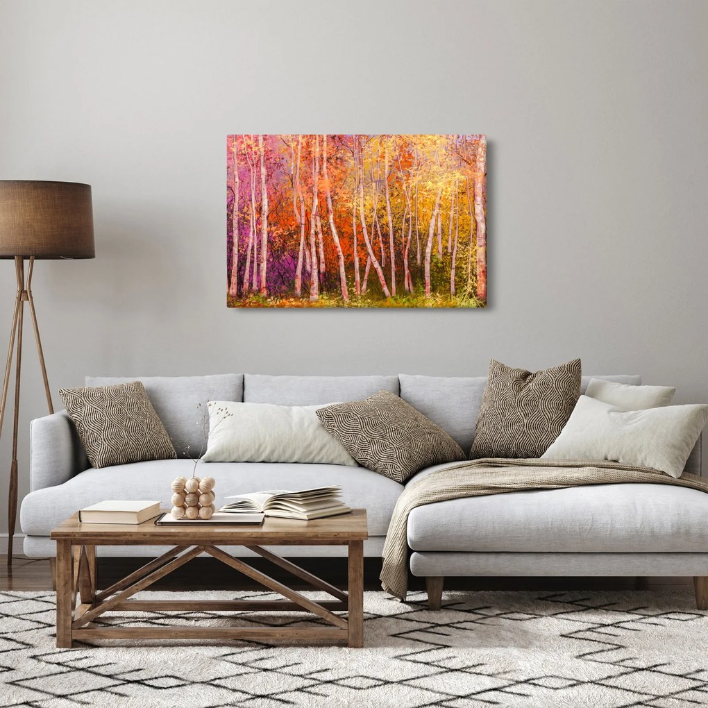 Tablou - Pădurea colorată (90x60 cm)
