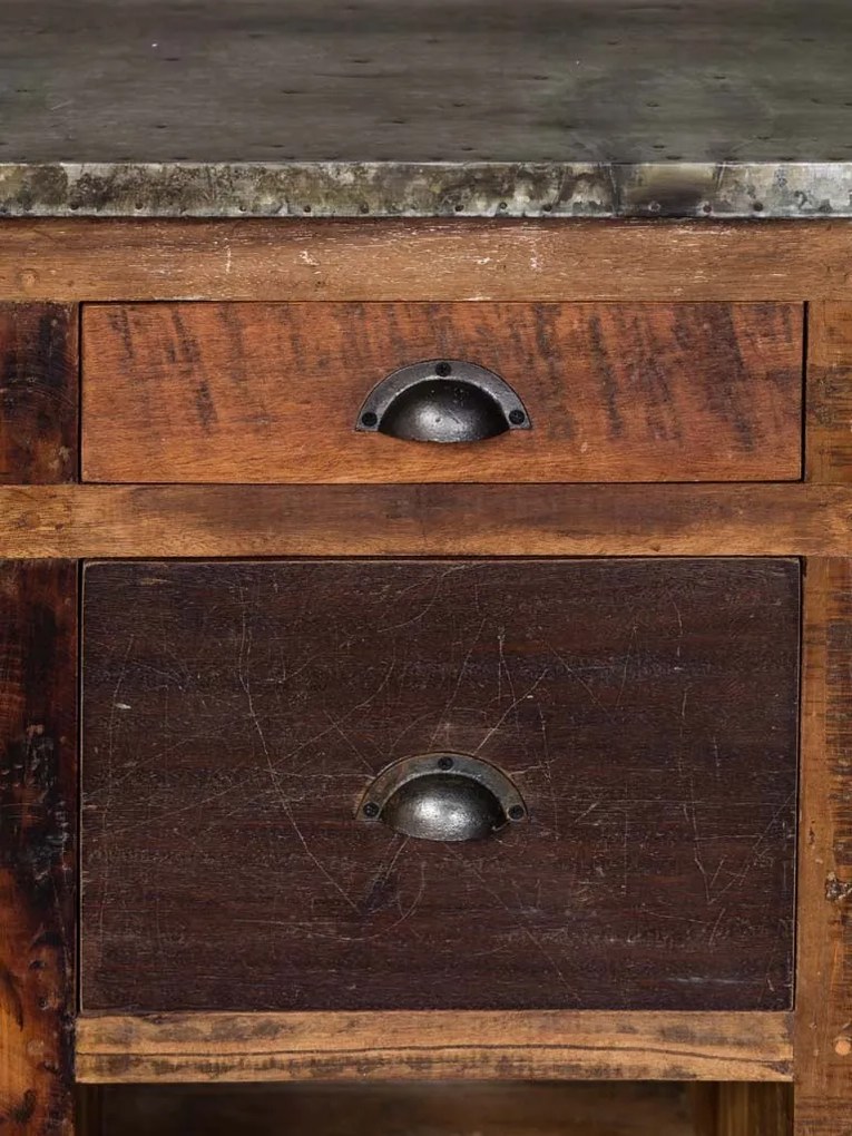 Bufet din lemn reciclat, cu sertare si rafturi, aspect vintage, Fabrica