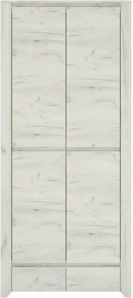 Dulap ANGEL tip 20, alb craft, PAL melaminat, cu 2 usi, 84x58x191 cm