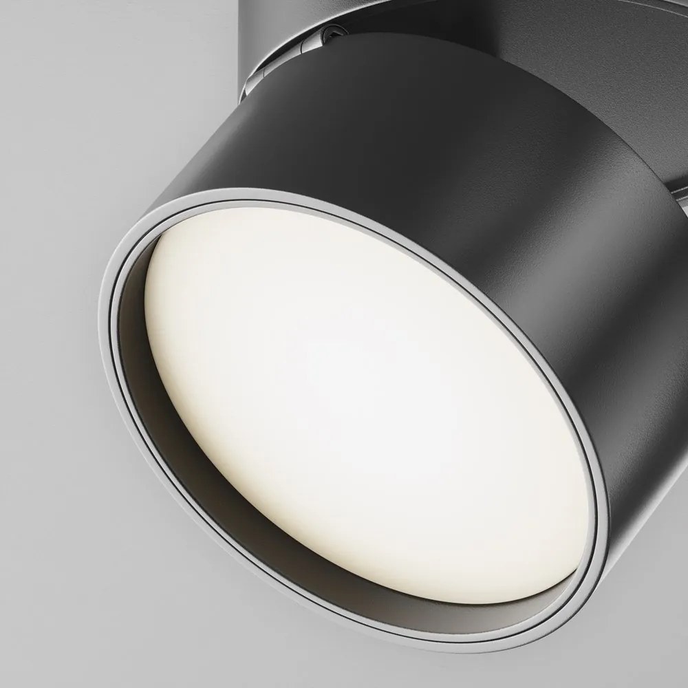 Spot LED, accesoriu pentru sinele monofazate Unity, Onda negru 4000K