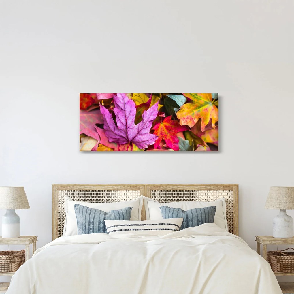 Tablou - frunze de toamnă (120x50 cm)