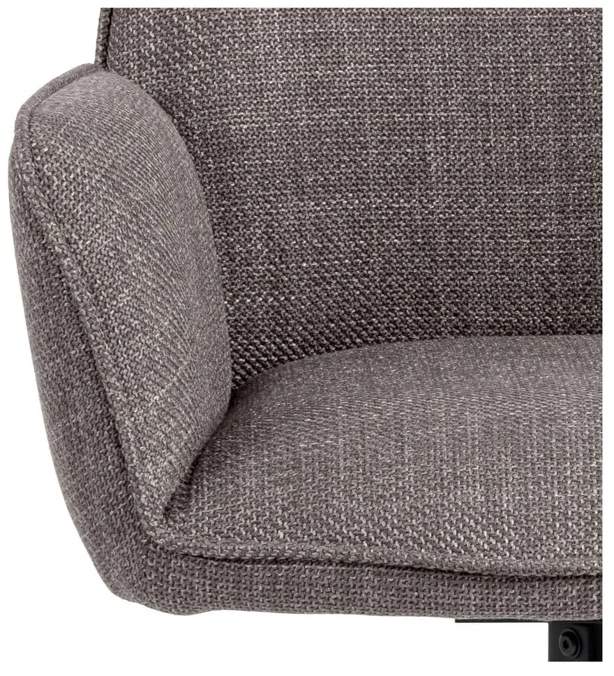 Set de scaune de sufragerie gri deschis cu cotiere 2 buc. tapițat Glenda – Actona