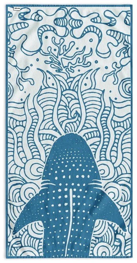 Prosop de plajă albastru 90x180 cm Shark – DecoKing