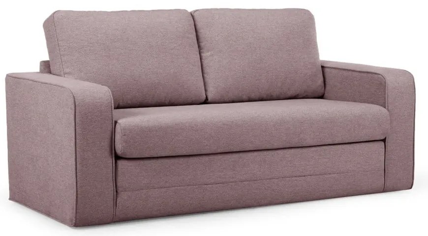 Canapea roz-deschis extensibilă 160 cm Come – Bobochic Paris
