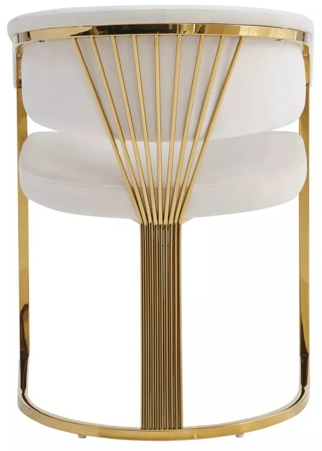 Scaun Crown velvet bej deschis/auriu Blu22