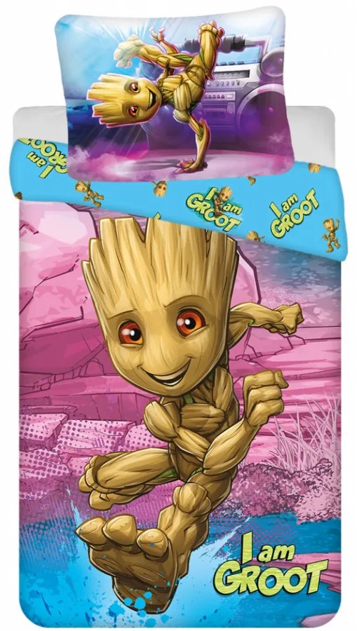 Gardienii Galaxiei I am Groot Set de lenjerie de pat I am Groot 140x200 cm, 70x90 cm