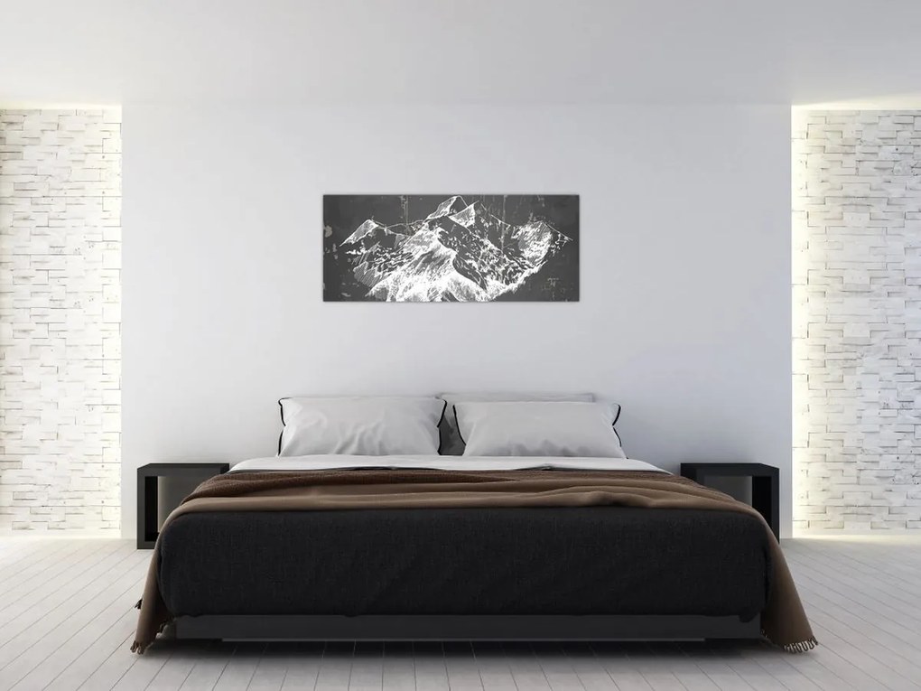 Tablou - Ilustrație de munți (120x50 cm)