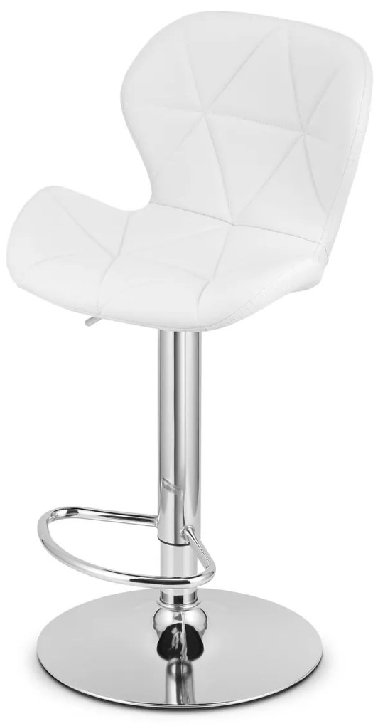 Scaun de bar alb WEST din piele ecologica