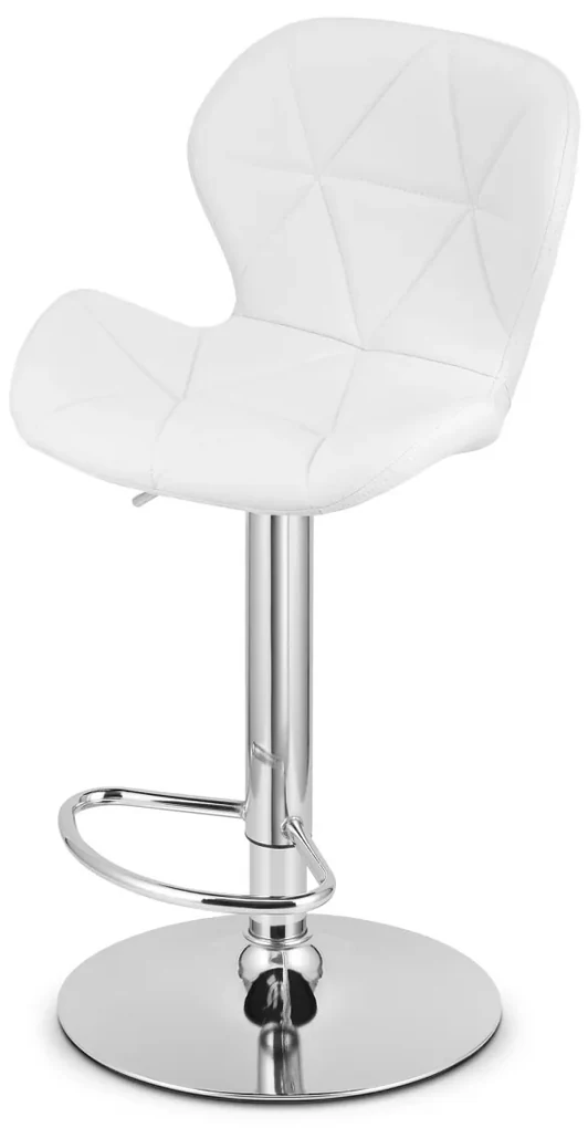 Scaun de bar alb WEST din piele ecologica