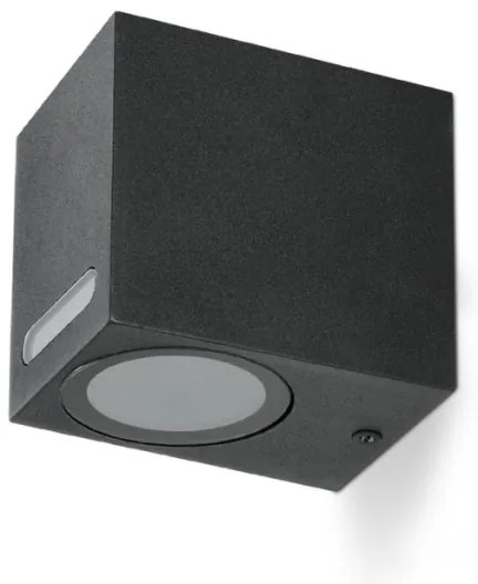 Aplică de exterior QUERK 1xGU10/35W/230V IP54 8 cm negru