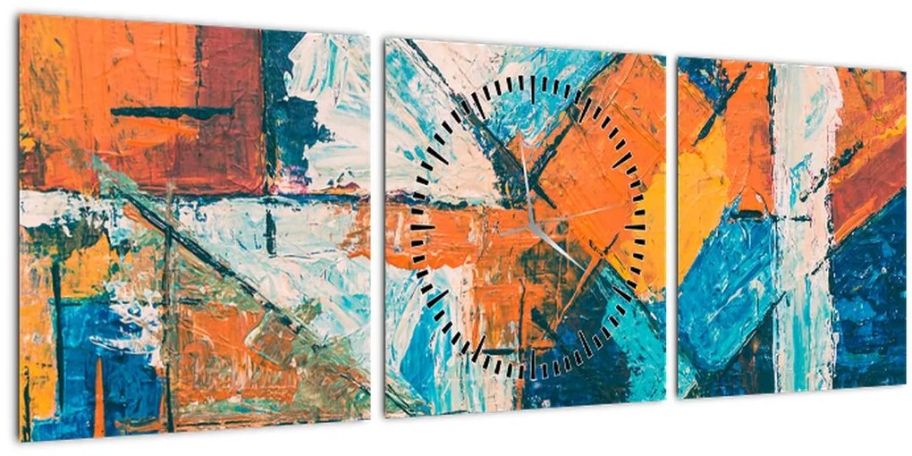 Tablou - Abstract (cu ceas) (90x30 cm)