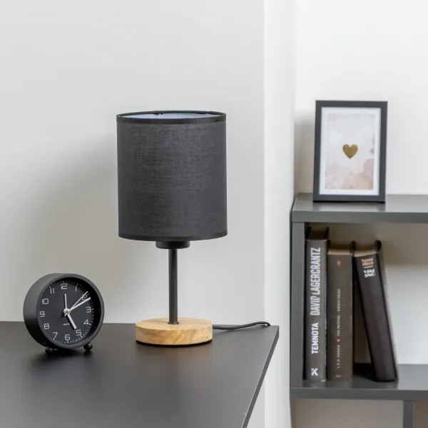 Lampă de masă Brilagi NUBILA WOOD 1xE27/25W/230V stejar/negru