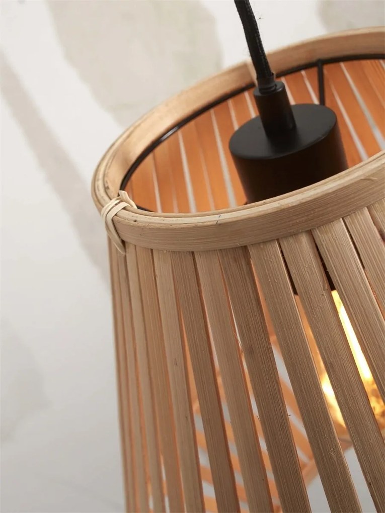 Lampadar eco din bambus Merapi S white/diamond 30, nat