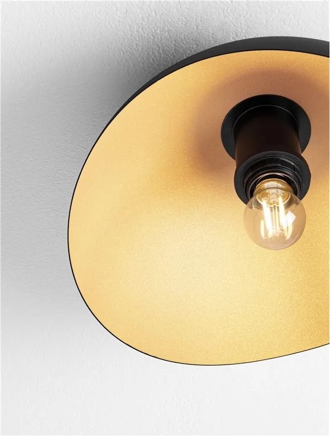 Lustra aplicata design decorativ OPSI negru/auriu D-30cm