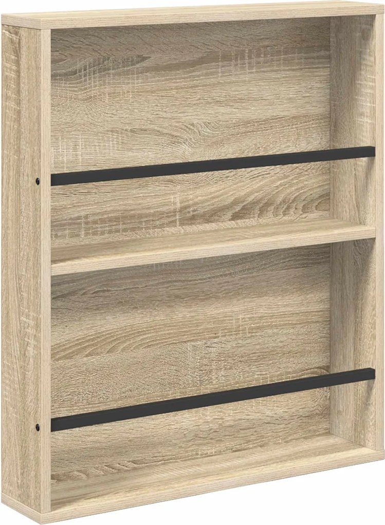 vidaXL Raft pentru reviste Stejar Sonoma 60 x 12 x 70 cm Lemn compozit