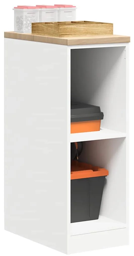 vidaXL Dulap depozitare garaj alb 30x51x85 cm lemn masiv de pin