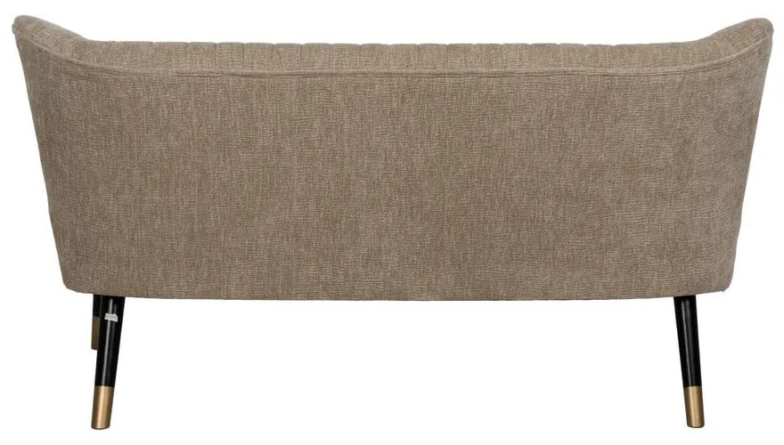 Canapea bej cu tapițerie din chenille 134 cm Glam – Ixia