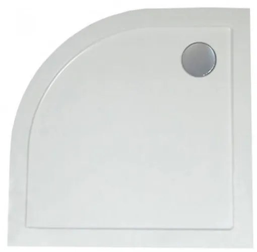 Tavă de duș SMC curbată joasă, dimensiune 80x80x4 cm