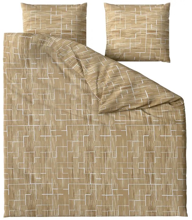 Lenjerie de pat din bumbac Renforce MARIT bej Dimensiune lenjerie de pat: 2 buc 80 x 80 cm | 200 x 200 cm