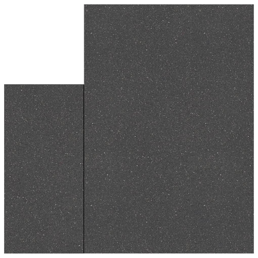 Blat de colt bucatarie, negru cu textura granit, PAL Negru, 28 88 x 60 x 2.8 cm, 1