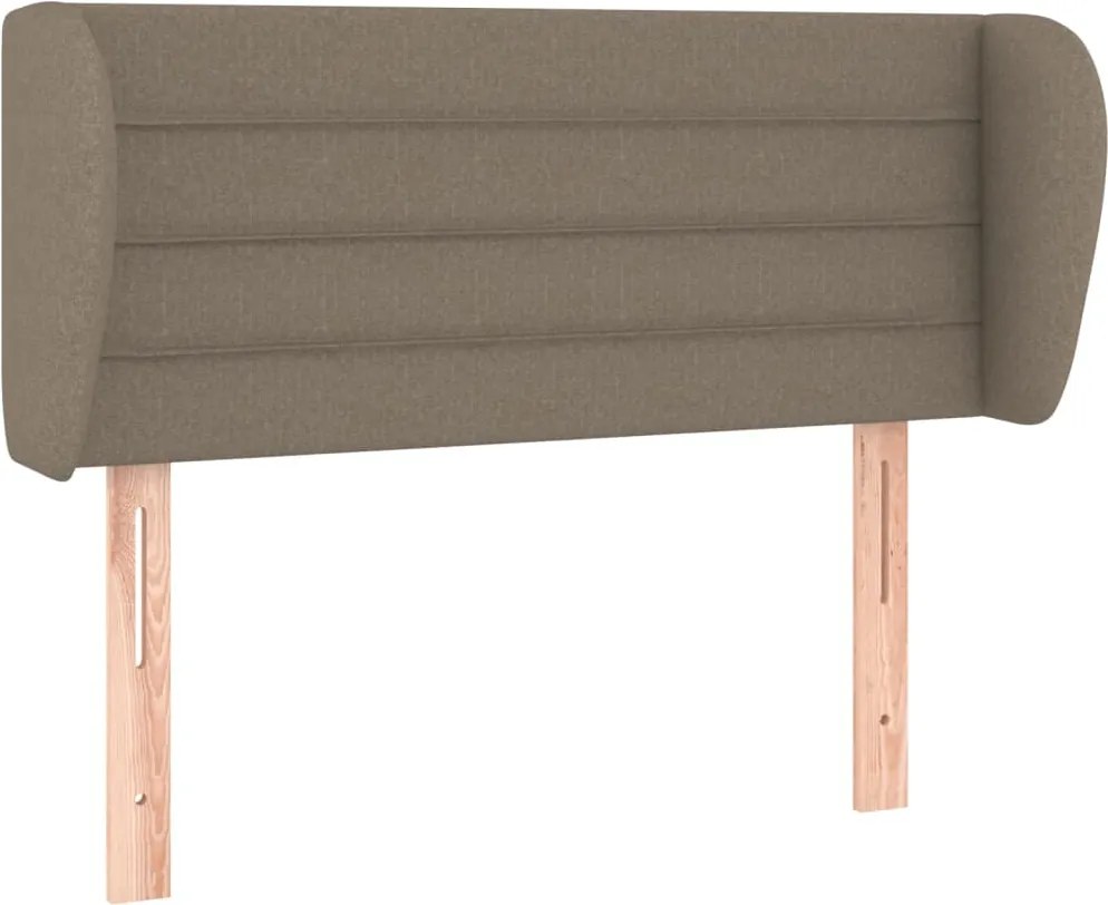 vidaXL Tăblie de pat cu aripioare gri taupe 103x23x78/88 cm textil