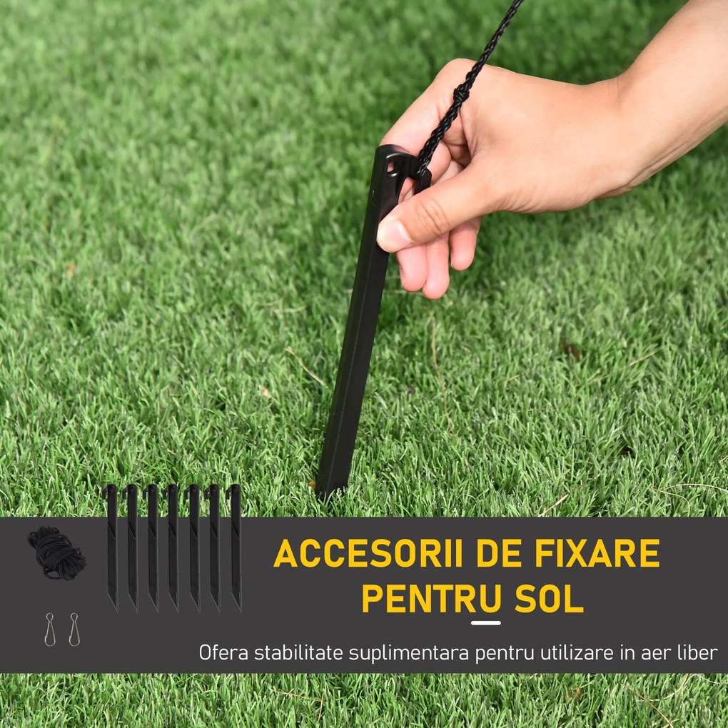 HOMCOM Mos Craciun gonflabil cu Lumini LED Integrate, Ornament de Craciun pentru Exterior, Decoratiune de exterior | Aosom Romania