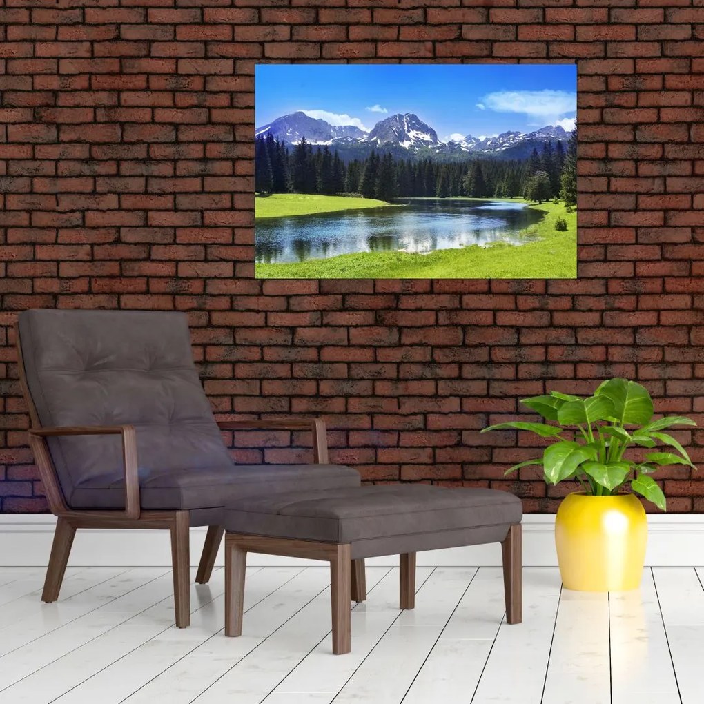 Tablou - vâfurile montane înzăpezite (90x60 cm)