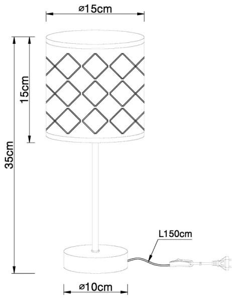 Globo 15228T - Lampă de masă KIDAL 1xE14/40W/230V