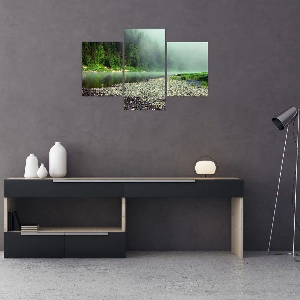 Tablou - Râu lângă pădure (90x60 cm)