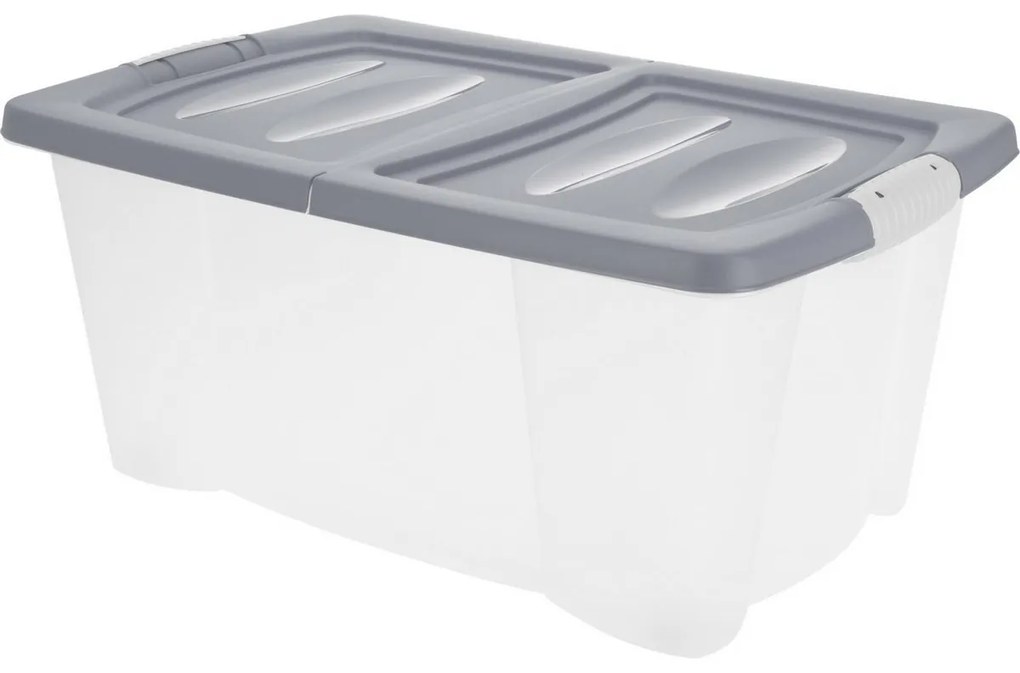 Cutie de depozitare cu roți 60 × 40 × 27 cm, gri