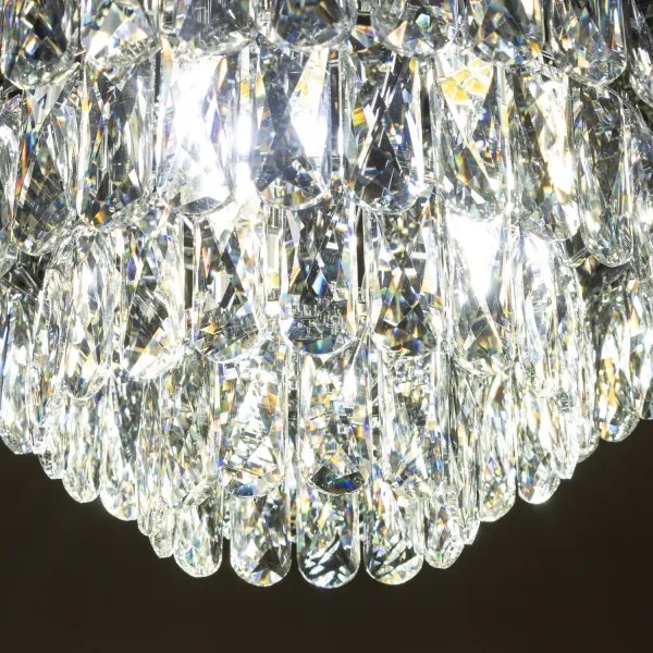 Brilagi - Plafonieră LED cu cristale VELURE 5xE14/40W/230V neagră