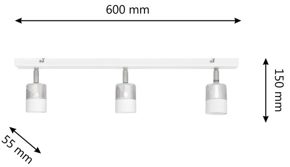 Spot LED TUBSSON 3xGU10/4,8W/230V alb/crom lucios