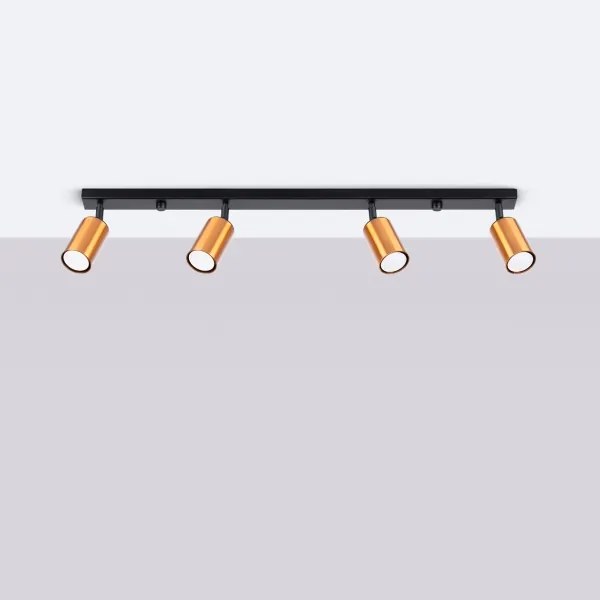 Spot Sollux SL.1379 WINX 4xGU10/10W/230V negru/cupru