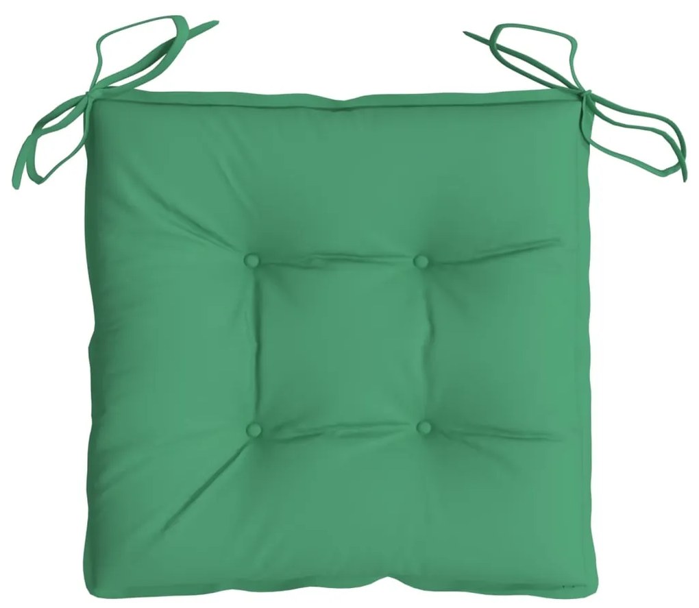 Perne de scaun, 6 buc., verde, 40 x 40 x 7 cm, textil 6, Verde, 40 x 40 x 7 cm