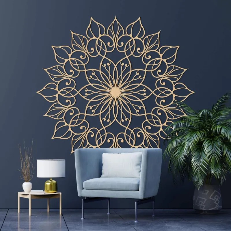 SENTOP | Decorațiune murală din lemn Mandala Lotus | QUASAR