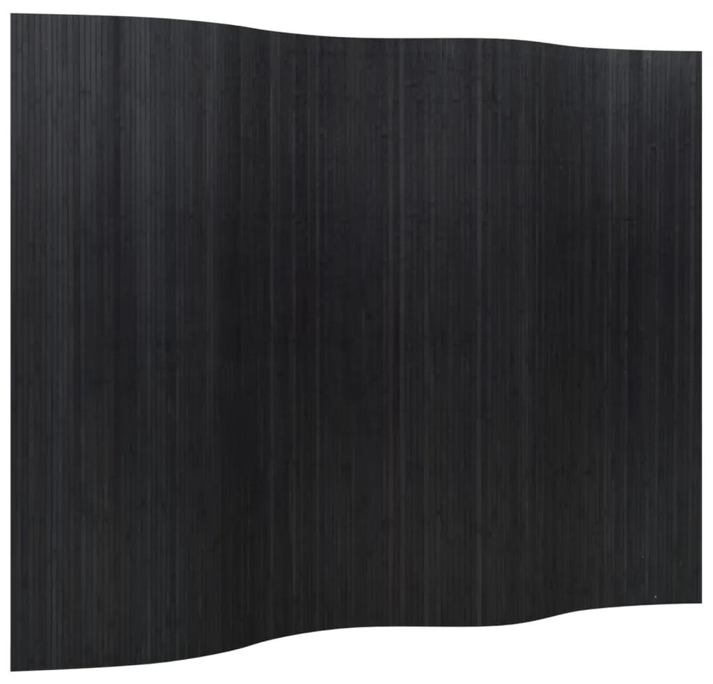 376990 vidaXL Paravan de cameră, negru, 165x250 cm, bambus