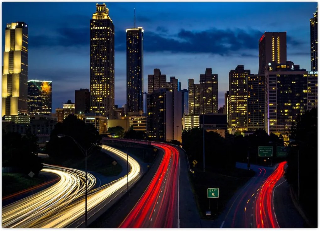 Tablou - Oraș de noapte (70x50 cm)