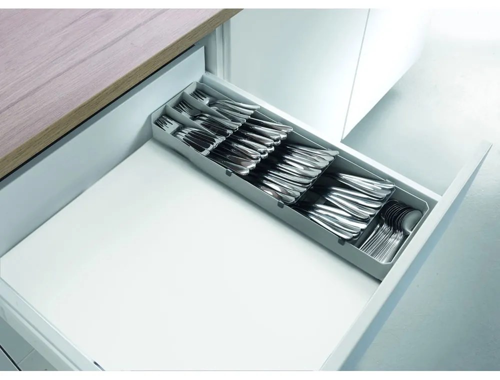 Organizator de tacâmuri gri din plastic 15 x 49 cm – Metaltex