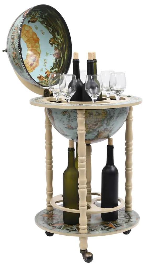 Bar tip glob pamantesc suport sticle de vin, albastru, eucalipt Albastru si alb, 1