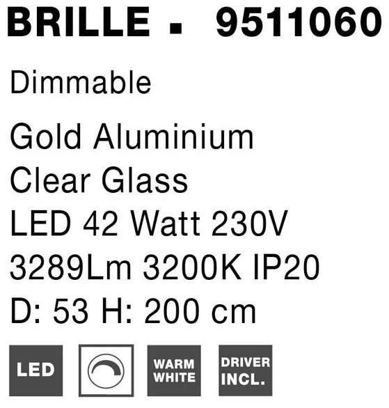 Lustra moderna cu 7 pendule LED design elegant BRILLE