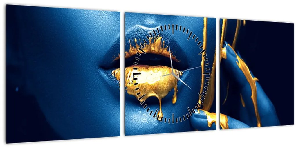 Tablou cu fața omeneaască (cu ceas) (90x30 cm)