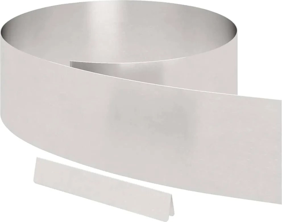 vidaXL Margine pentru gazon Argintiu 450 x 0.05 x 15 cm
