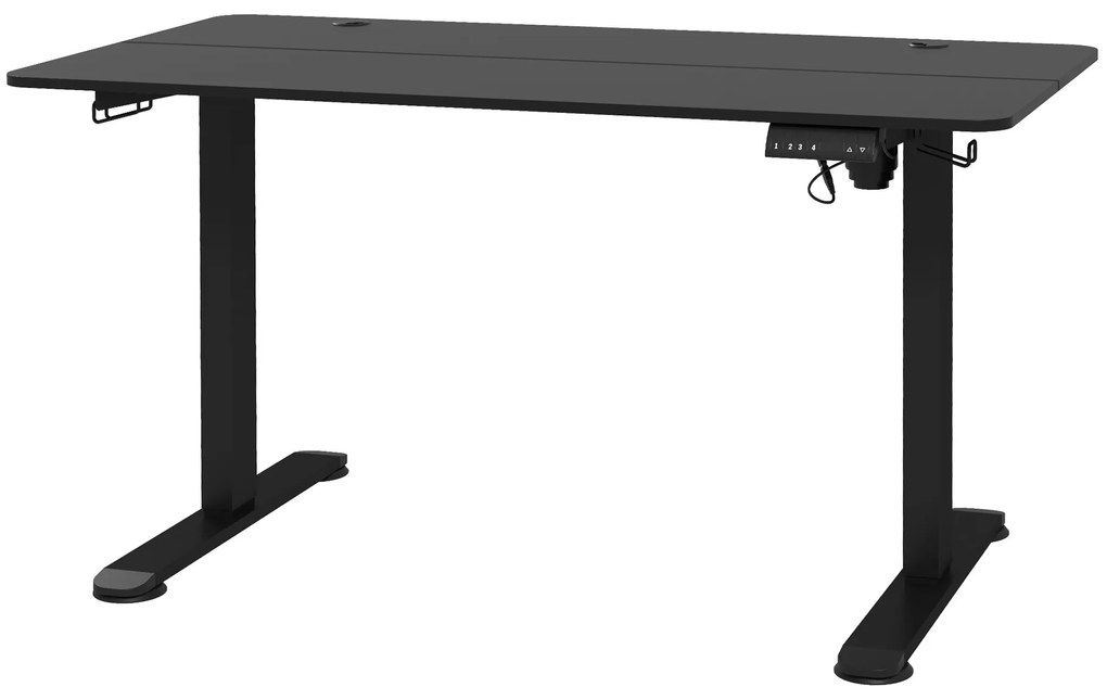 Vinsetto Birou reglabil inaltime 140 cm x 70 cm Birou electric, Negru | Aosom Romania