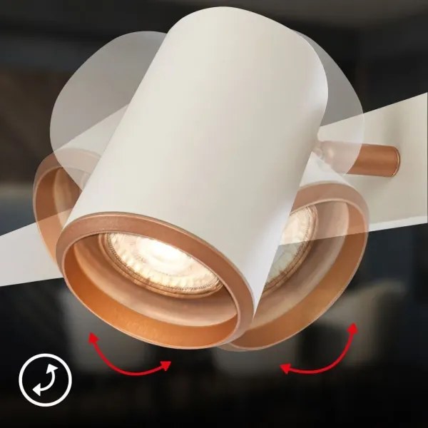 Briloner 4058044 - Candelabru suspendat pe cablu ERA 4xGU10/10W/230V, crem