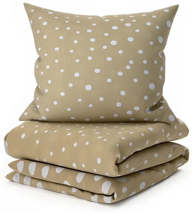 Lenjerie din bumbac Renforce TABEA bej Dimensiune lenjerie de pat: 2 buc 80 x 80 cm | 200 x 200 cm