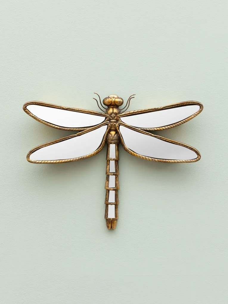 Oglinda decorativa, de perete, din rasina, Dragonfly