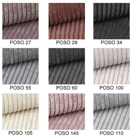 Coltar extensibil forma U albastru inchis Poso